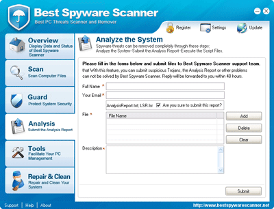 Best Spyware Scanner Submit Analysis Report