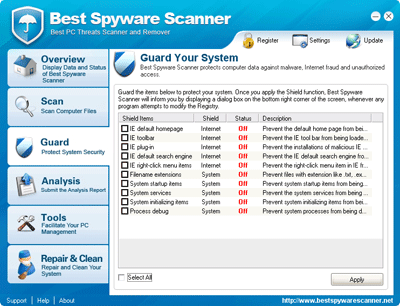 Best Spyware Scanner Real-time Guard off