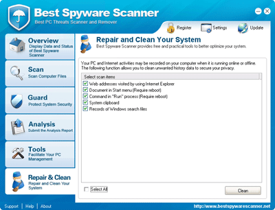 Best Spyware Scanner Traces Cleanup
